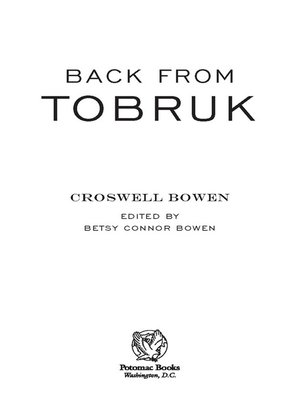 cover image of Back from Tobruk